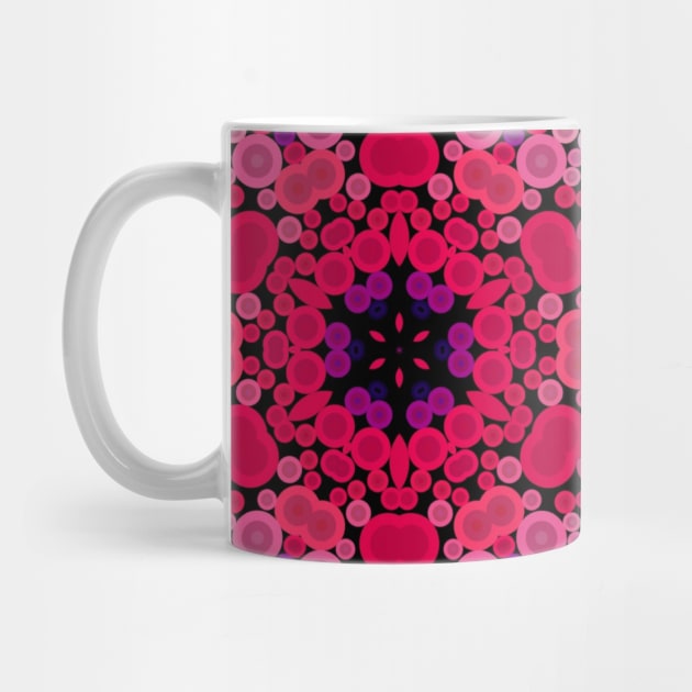 Dot Mandala Flower Pink and Purple by WormholeOrbital